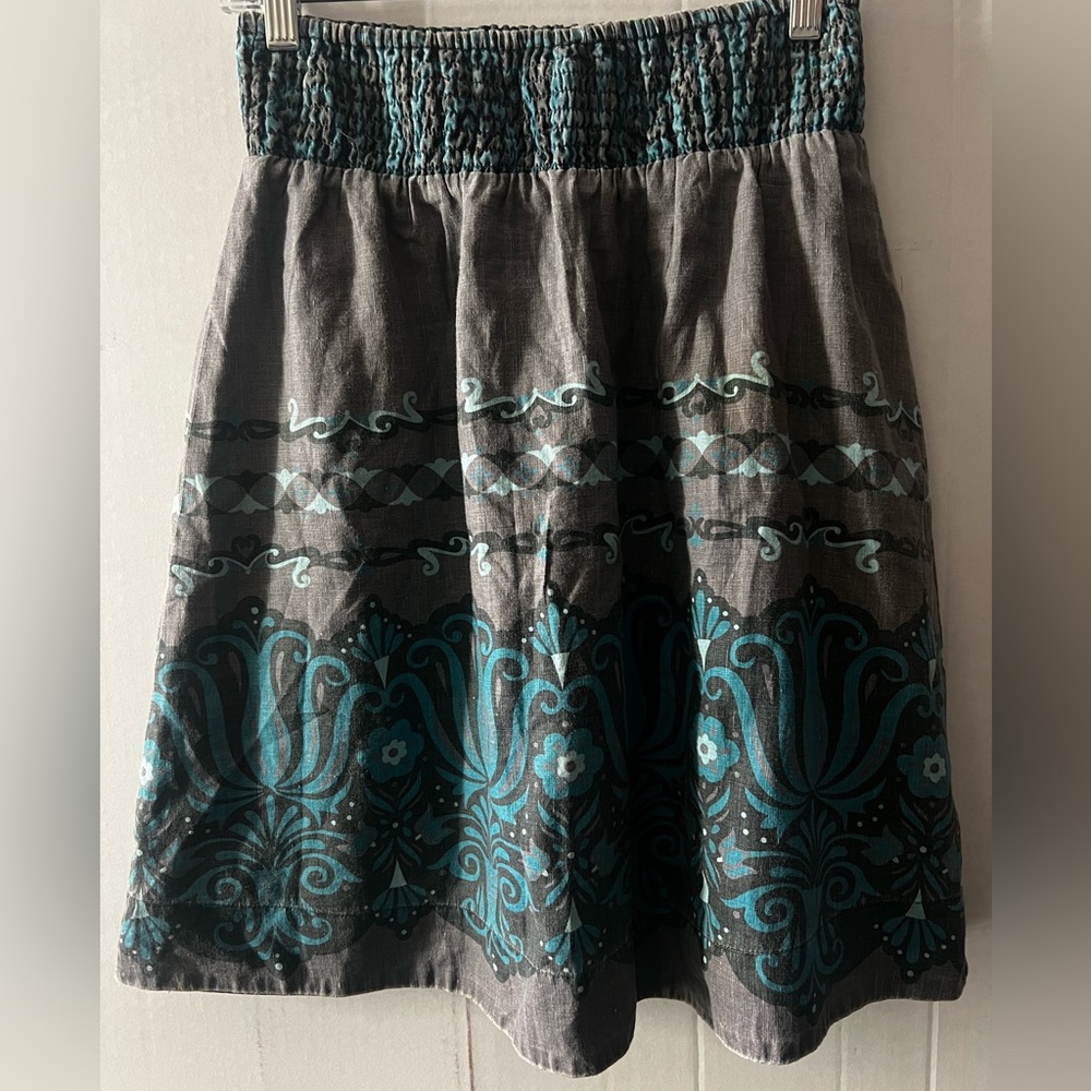 Free People Gray and Teal A-Line Skirt - Picture 10 of 16